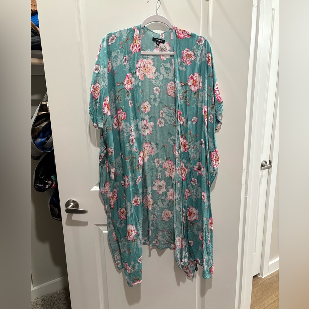 Torrid Floral Kimono Duster